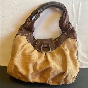 Fossil Brown and Tan Hobo Bag